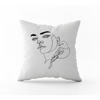 Coussin-Carré-face-bird-line-art-recto