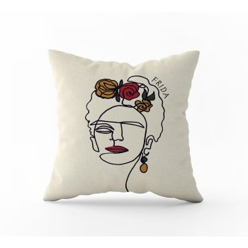 Coussin-Carré-frida-line-art-recto