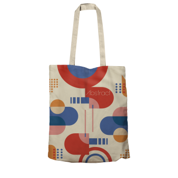 tote bag Abstract bleu