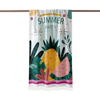 Fouta plage Hello summer watermelon