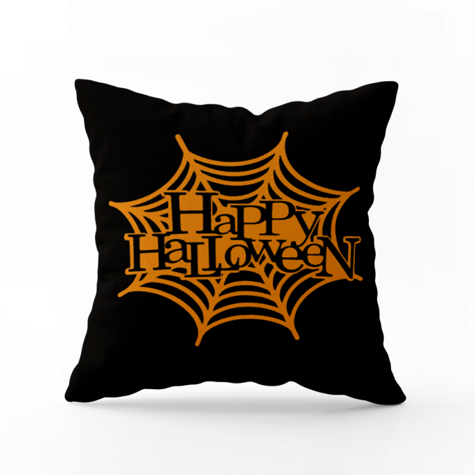 DUO ACCESSORIES coussin carre halloween verso Coussin Carré Happy Halloween