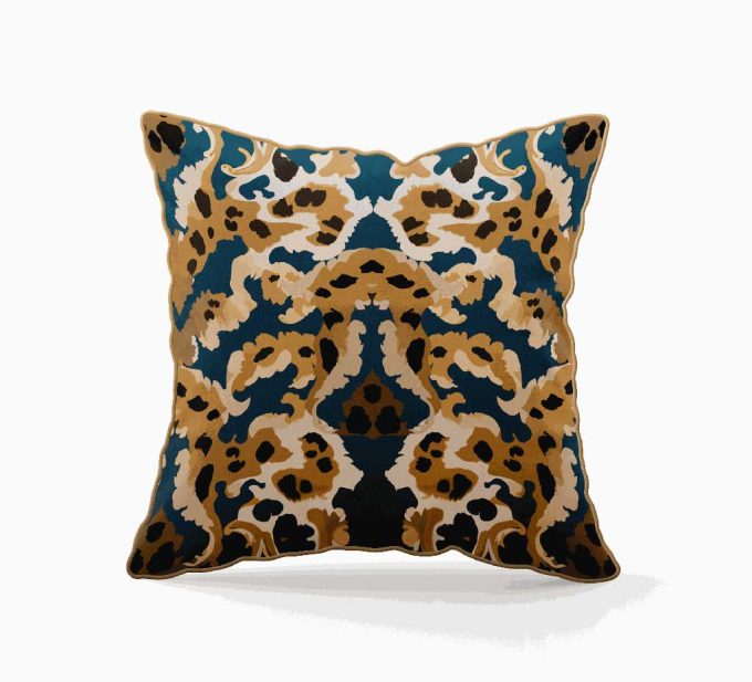 DUO ACCESSORIES Coussin Carre Leo Print 1 Coussin Carré Leo Print