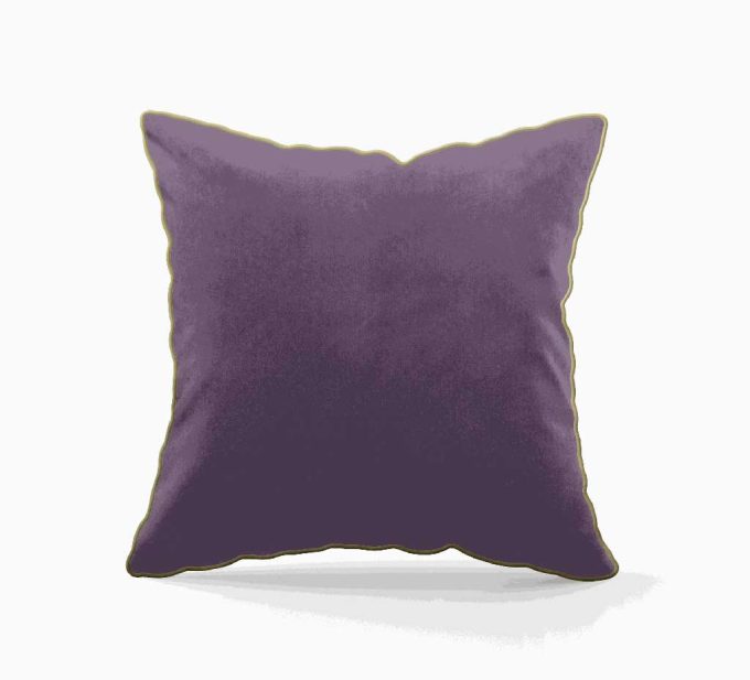 DUO ACCESSORIES Coussin Carre Olive Violet Coussin Carré Olive Violet