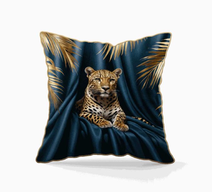 DUO ACCESSORIES Coussin Carre Portrait Leopard Coussin Carré Portrait Léopard